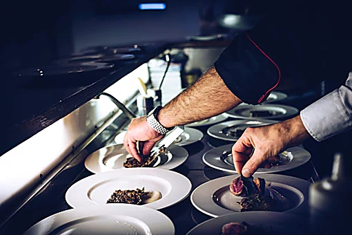 Turkish meze being prepared